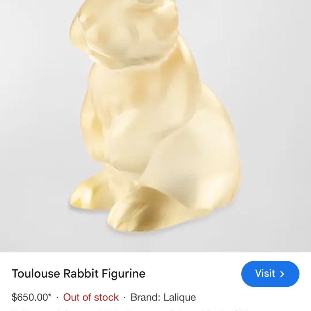 Lalique Crystal Rabbit. - Picture 2 of 5